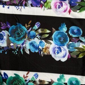 Ombre Floral Stripe Print Capri & Full Soft Leggings